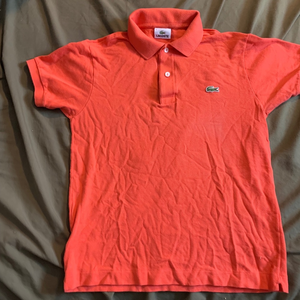 Men's Lacoste Size 2 Peach Golf Polo Shirt
